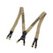 CHANEL VINTAGE SUSPENDER LOGO BEIGE BLACK CANVAS LEATHER 90296572 - PURPOSE