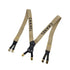 CHANEL VINTAGE SUSPENDER LOGO BEIGE BLACK CANVAS LEATHER 90296572 - PURPOSE