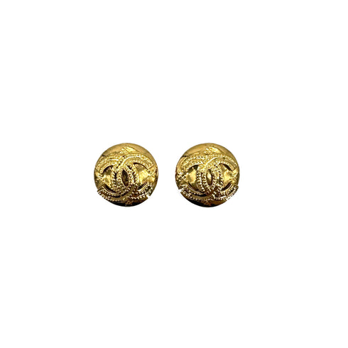 CHANEL VINTAGE EARRINGS COCOMARK GOLD ACCESSORY 90296574