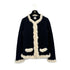 CHANEL MINK KNIT JACKET BLACK ECRU MOHAIR 42 03A RTW 90296577