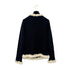 CHANEL MINK KNIT JACKET BLACK ECRU MOHAIR 42 03A RTW 90296577