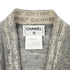CHANEL VINTAGE LOGO HALF SLEEVE KNIT CARDIGAN GRAY CASHMERE 42 99C RTW 90296579