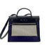 HERMES HER BAG ZIP PM 31 BLEU ENCRE BLACK TOILE H BERLINE VACHE HUNTER HAND SHOULDER BAG C 90296673 - PURPOSE