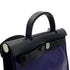 HERMES HER BAG ZIP PM 31 BLEU ENCRE BLACK TOILE H BERLINE VACHE HUNTER HAND SHOULDER BAG C 90296673 - PURPOSE