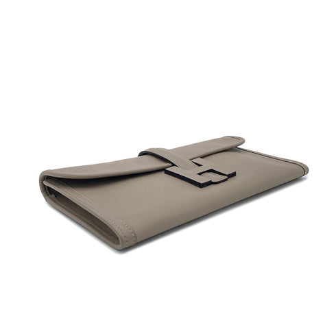 HERMES JIGE ELAN 29 GRIS ASPHALTE VEAU SWIFT CLUTCH BAG A 90296677 - PURPOSE