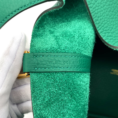 HERMES PICOTIN LOCK MM VERT VERTIGO TAURILLON CLEMENCE HAND BAG W GHW 90296681 - PURPOSE