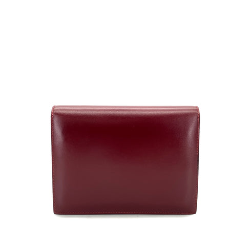 HERMES FACO ROUGE H BOX CALF CLUTCH BAG 〇O 90296685 - PURPOSE