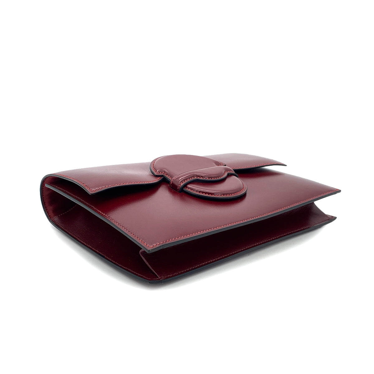 HERMES FACO ROUGE H BOX CALF CLUTCH BAG 〇O 90296685
