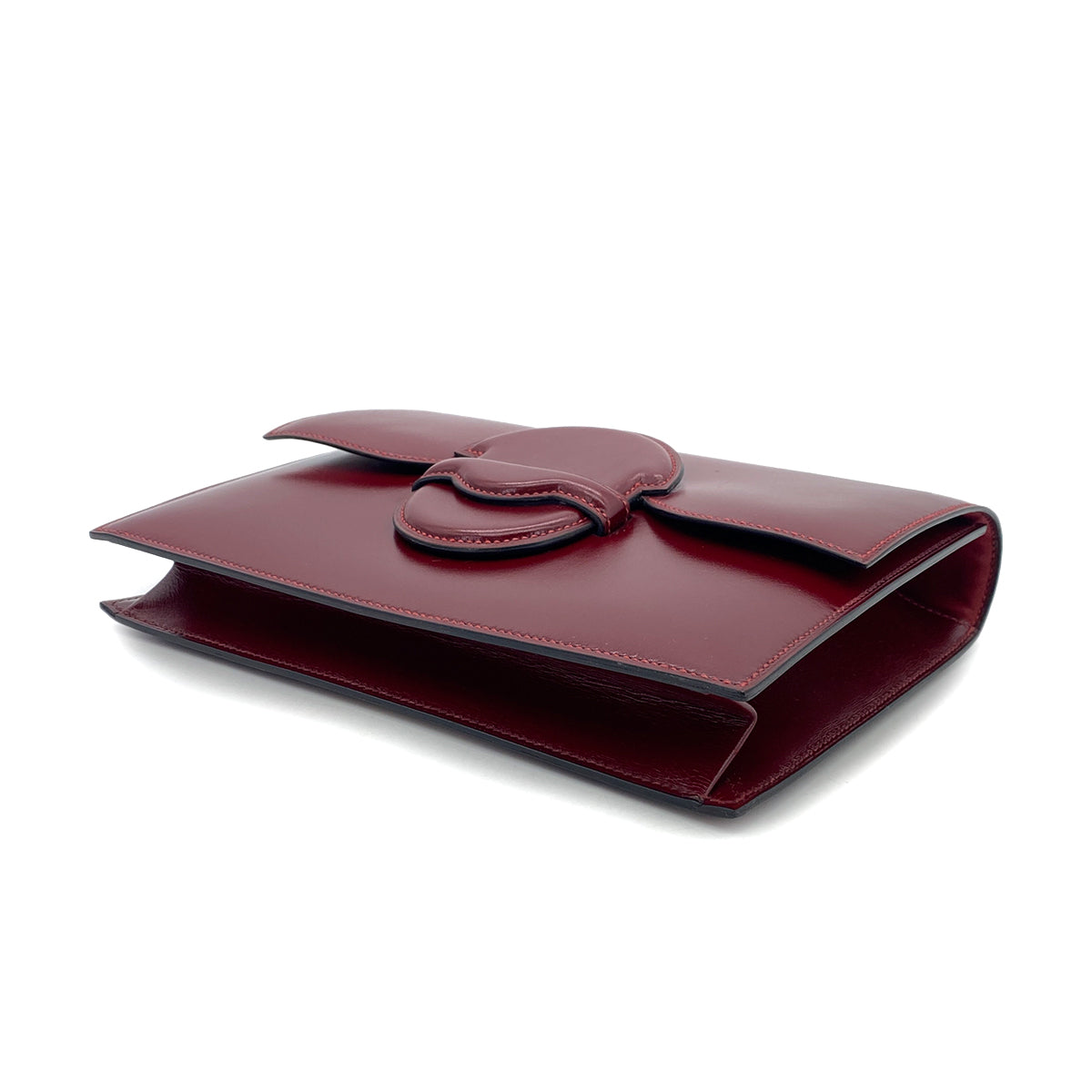 HERMES FACO ROUGE H BOX CALF CLUTCH BAG 〇O 90296685