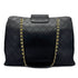 CHANEL VINTAGE SUPER MODEL BICOLORE CHAIN TOTE BAG BLACK LEATHER 90296729 - PURPOSE