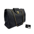 CHANEL VINTAGE SUPER MODEL BICOLORE CHAIN TOTE BAG BLACK LEATHER 90296729 - PURPOSE