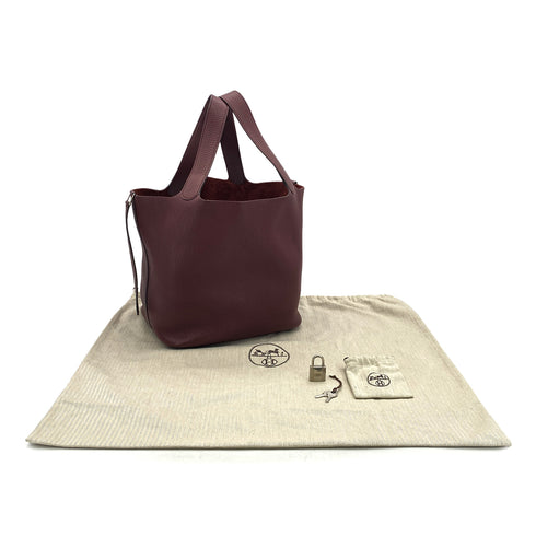 HERMES PICOTIN LOCK GM BORDEAUX TAURILLON CLEMENCE HAND BAG A SHW 90296730 - PURPOSE