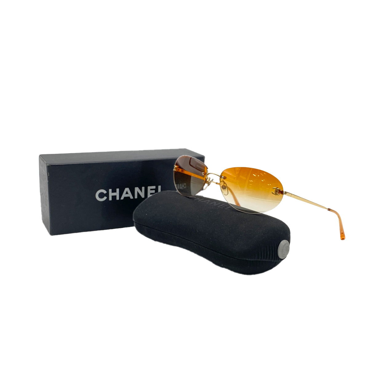 CHANEL SUNGLASSES COCOMARK ORANGE GOLD EYEWEAR 90296734