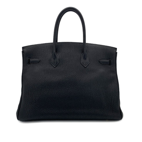 HERMES BIRKIN 35 BLACK TOGO HAND BAG □E GHW 90297252 - PURPOSE