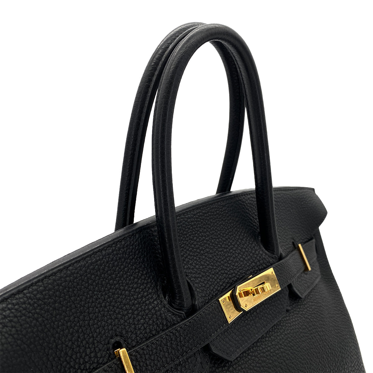 HERMES BIRKIN 35 BLACK TOGO HAND BAG □E GHW 90297252