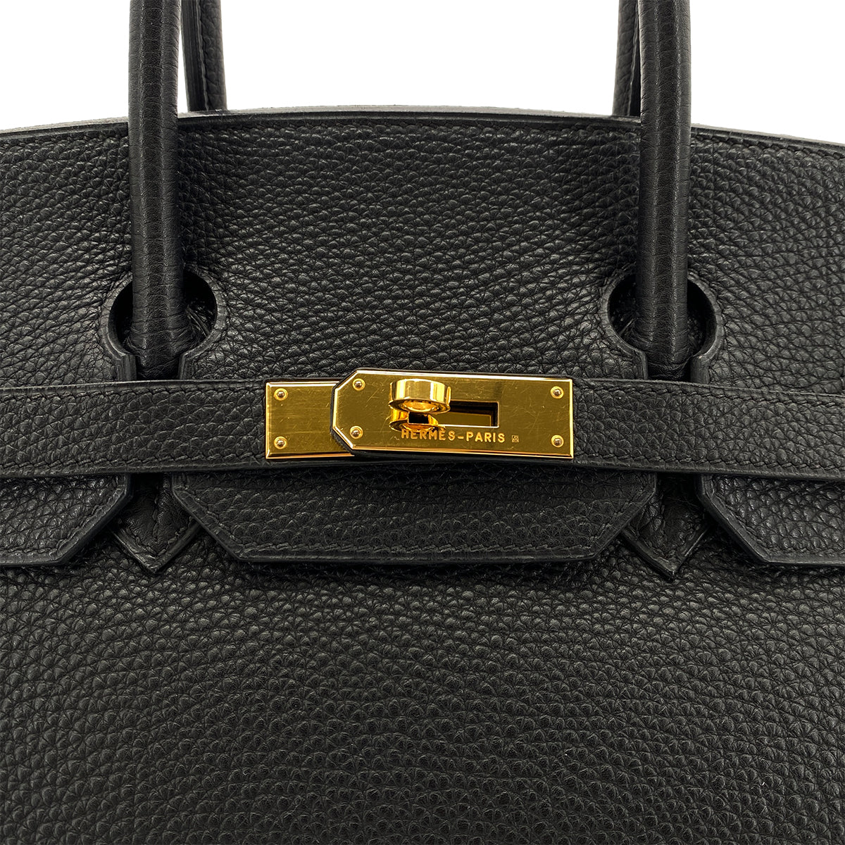 HERMES BIRKIN 35 BLACK TOGO HAND BAG □E GHW 90297252