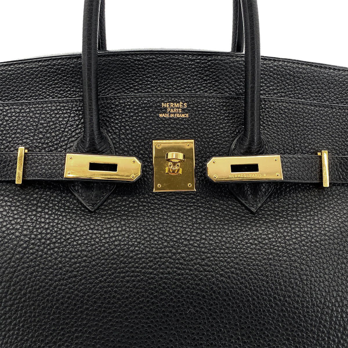 HERMES BIRKIN 35 BLACK TOGO HAND BAG □E GHW 90297252