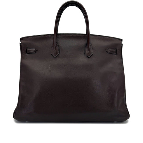 HERMES BIRKIN 40 EBENE EVERCOLOR HAND BAG □M SHW 90297253 - PURPOSE