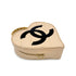 CHANEL VINTAGE MATELASSE HEART VANITY HAND BAG BEIGE BLACK ENAMEL 90297257