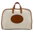 HERMES FEU DOU VOYAGE FAUVE ECRU VEAU BARENIA TOILE H BOSTON BAG □L 90297259 - PURPOSE