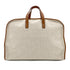 HERMES FEU DOU VOYAGE FAUVE ECRU VEAU BARENIA TOILE H BOSTON BAG □L 90297259 - PURPOSE
