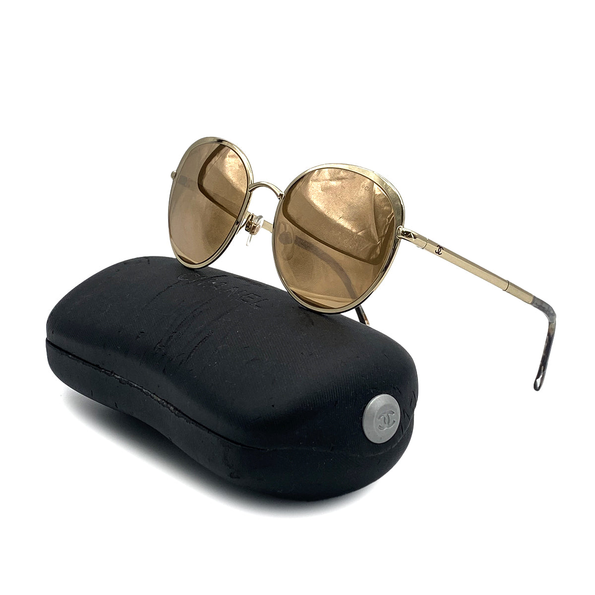 CHANEL SUNGLASSES COCOMARK GOLD EYEWEAR 90297261