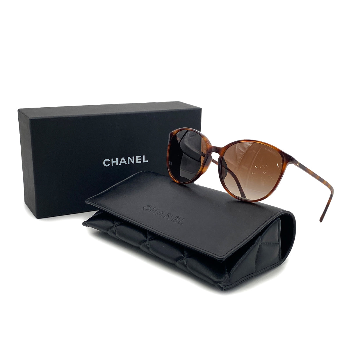 CHANEL SUNGLASSES COCOMARK TORTOISESHELL BROWN EYEWEAR 90297263