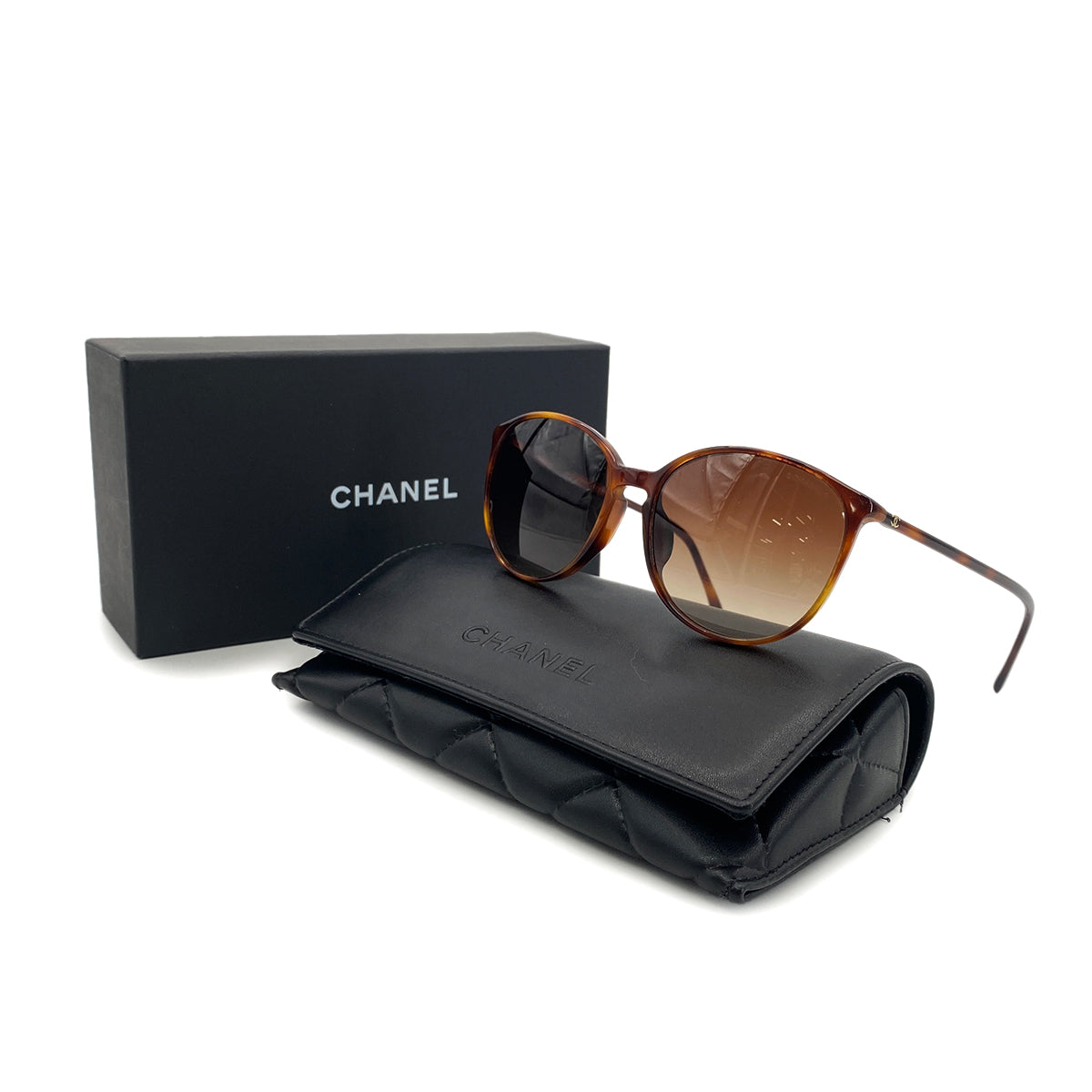 CHANEL SUNGLASSES COCOMARK TORTOISESHELL BROWN EYEWEAR 90297264