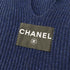 CHANEL VINTAGE COCOMARK LOGO SLEEVELESS KNIT DRESS NAVY CASHMERE 42 08C RTW 90297267