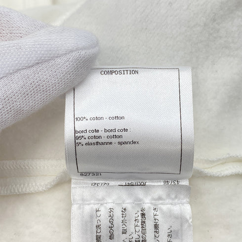 CHANEL GABRIELLE LONG SLEEVE SWEATSHIRT WHITE COTTON 40 P57 RTW 90297269