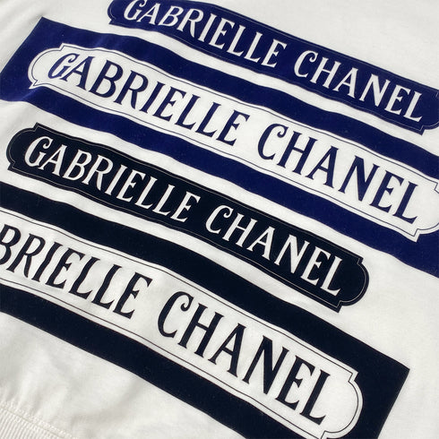 CHANEL GABRIELLE LONG SLEEVE SWEATSHIRT WHITE COTTON 40 P57 RTW 90297269