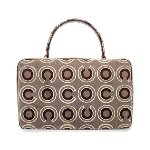 CHANEL VINTAGE COCO HAND BAG BROWN VELOR 90297510