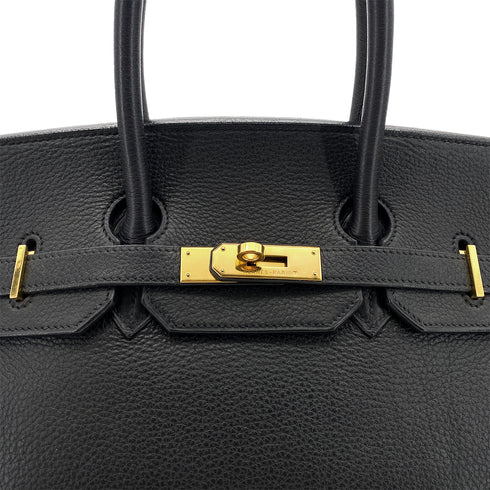 HERMES BIRKIN 35 BLACK TOGO HAND BAG □G GHW 90297513 - PURPOSE