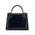 HERMES KELLY 28 SELLIER BLACK BOXCALF HAND SHOULDER BAG □A GHW 90297514 - PURPOSE