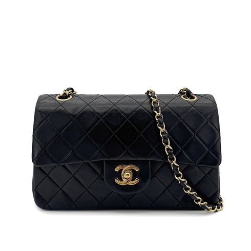 CHANEL VINTAGE CLASSIC FLAP SMALL CHAIN SHOULDER BAG BLACK LAMB SKIN 90297517 - PURPOSE
