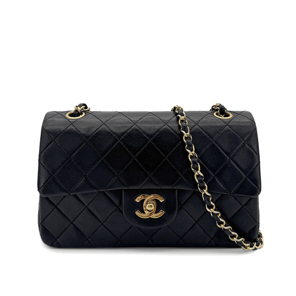 CHANEL VINTAGE CLASSIC FLAP SMALL CHAIN SHOULDER BAG BLACK LAMB SKIN 90297517 - PURPOSE