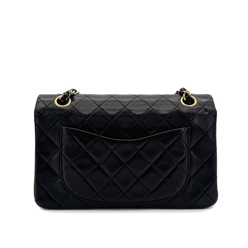 CHANEL VINTAGE CLASSIC FLAP SMALL CHAIN SHOULDER BAG BLACK LAMB SKIN 90297517 - PURPOSE