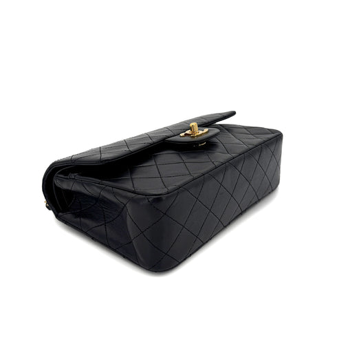 CHANEL VINTAGE CLASSIC FLAP SMALL CHAIN SHOULDER BAG BLACK LAMB SKIN 90297517 - PURPOSE
