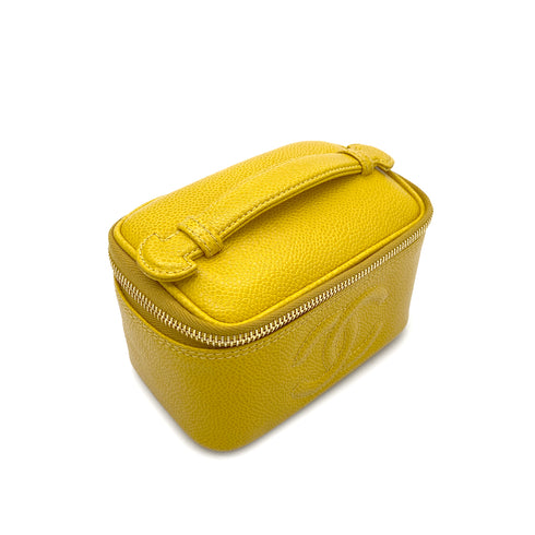 CHANEL VINTAGE MINI VANITY HAND BAG YELLOW CAVIAR SKIN 90297519 - PURPOSE