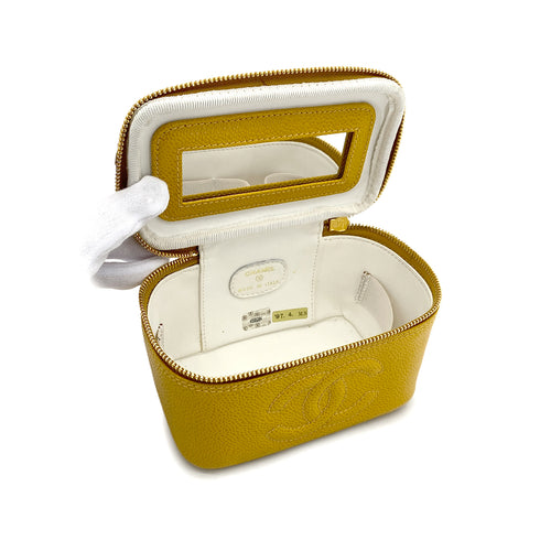 CHANEL VINTAGE MINI VANITY HAND BAG YELLOW CAVIAR SKIN 90297519 - PURPOSE