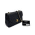 CHANEL VINTAGE MATELASSE HALF MOON CHAIN SHOULDER BAG BLACK LAMB SKIN 90297522 - PURPOSE