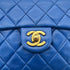 CHANEL VINTAGE MINI SQUARE 17 CHAIN SHOULDER BAG BLUE LAMB SKIN 90297531