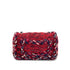 CHANEL MINI MATELASSE 20 BRAIDED CHARM CHAIN SHOULDER BAG RED TWEED 90297533 - PURPOSE
