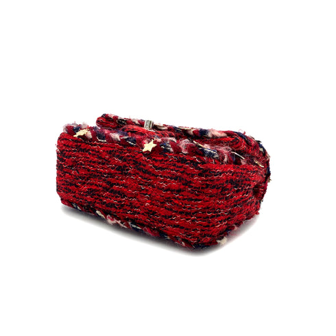 CHANEL MINI MATELASSE 20 BRAIDED CHARM CHAIN SHOULDER BAG RED TWEED 90297533 - PURPOSE