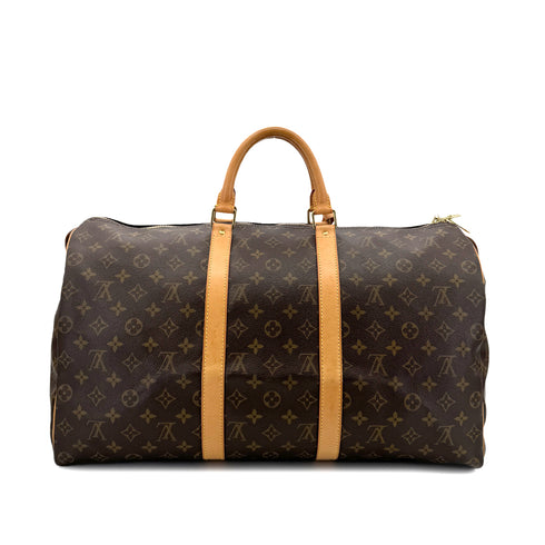 LOUIS VUITTON MONOGRAM KEEPALL50 HAND BAG BROWN MONOGRAM CANVAS M41426 90298144 - PURPOSE