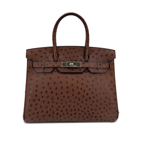 HERMES BIRKIN 30 ETRUSQUE OSTRICH HAND BAG □L SHW 90298145 - PURPOSE