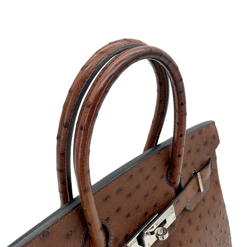 HERMES BIRKIN 30 ETRUSQUE OSTRICH HAND BAG □L SHW 90298145 - PURPOSE
