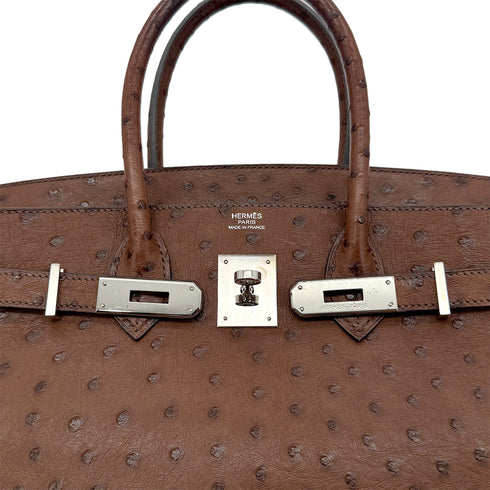 HERMES BIRKIN 30 ETRUSQUE OSTRICH HAND BAG □L SHW 90298145 - PURPOSE