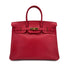 HERMES BIRKIN 35 ROUGE VIF COUCHVEL HAND BAG □A GHW 90298147 - PURPOSE