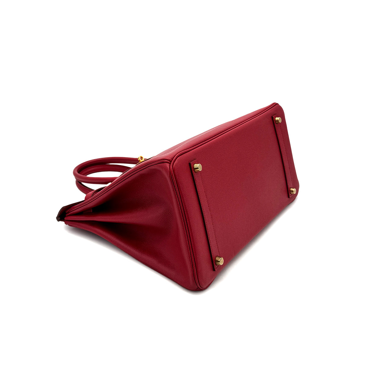 HERMES BIRKIN 35 ROUGE VIF COUCHVEL HAND BAG □A GHW 90298147